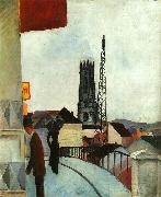 August Macke Cathedral at Freiburg, Switzerland oil painting reproduction